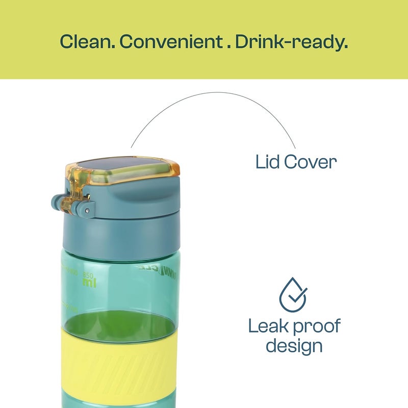 Pinnacle Pulse Hydration Bottle (850ML, Blue) | Motivational Water Bottle with One Hand Operation & Hydration Tracker - Image 3